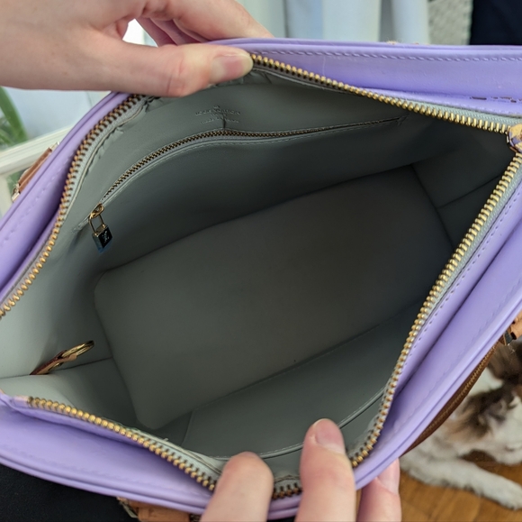 *Re-painted* lilac purple Louis Vuitton Houston vernis bag - Picture 11 of 15